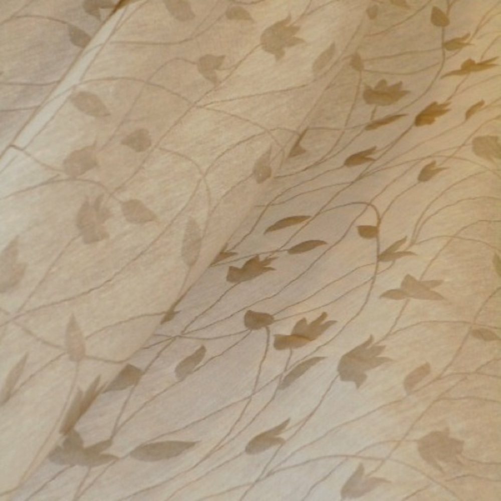 Trellis in Neutral and Taupe Drapery Sheer Fabric